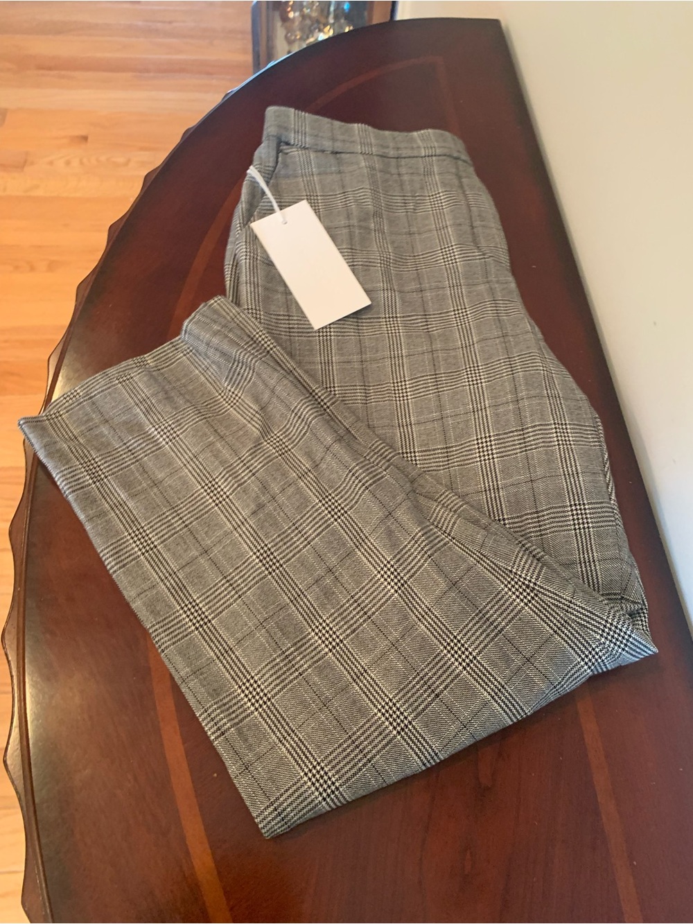 NWT Hudson North Houndstooth Black Plaid Dress Pants